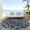 Homeroots 8' Black And Ivory Round Southwestern Washable Indoor Outdoor Area Rug 594150 - alternate 3