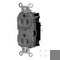 Hubbell Wiring Device-Kellems Straight Blade Receptacle, 5-20R, 20 A, 125V AC, 2 Pole, 3 Wire, Surface Mount, Grounded HBL8300STGY - alternate 2