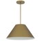 Homeroots 22" Antiqued Brass Aluminum Cone LED Dimmable Outdoor Pendent Hanging Light 683470 - alternate 6