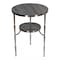 Homeroots 22" Nickel Marble And Iron Round End Table 488549 - alternate 1