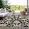 Homeroots 10' X 14' Black And Ivory Floral Washable Indoor Outdoor Area Rug 605192 - alternate 9