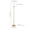 Homeroots 69" Brass Novelty Floor Lamp With White Frosted Glass Globe Shade 523507 - alternate 7