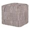 Homeroots 18" Brown Cotton Cube Geometric Pouf Ottoman 534112 - alternate 4