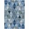 Homeroots 3' X 5' Denim Blue And Sky Blue Geometric Washable Indoor Outdoor Area Rug 583022 - alternate 6
