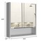 Homeroots 24" White Wood Floating Single Door Bathroom Vanity And Medicine Cabinet With Mirror 478205 - alternate 4