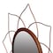 Uniquewise Pack of 2 Decorative 12.25-inch Flower Shape Rose Gold Metal Frame Mirror - Perfect for Living QI004581.2 - alternate 4