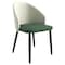 Leisuremod Paradiso Collection Modern Dining Seat in Taupe, with Green Fabric Seat, 4PK PC50TPG4 - alternate 6