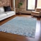 Homeroots 5' X 8' Gray And Silver Abstract Washable Indoor Outdoor Area Rug 609457 - alternate 7