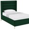 Homeroots Green Velvet Upholstered Full Bed Frame 544930 - alternate 6