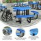 Flash Furniture Round Blue, Polyethylene, Steel, 82.5 in L SLF-EMR46ADA-HL60L-BL-GG - alternate 7