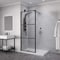 Anzzi 34 in. x 78 in. Fixed Frameless Shower Door in Matte Black w/ Tsunami Guard Tempered Clear Glass SD-AZFL06002MB - alternate 6