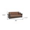 Homeroots 89" Brown Polyester Convertible Futon Sleeper Sofa And Toss Pillows With Storage 607110 - alternate 5