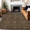 Homeroots 5' X 8' Chocolate Red And Green Floral Washable Indoor Outdoor Area Rug 604584 - alternate 8