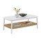 Alaterre Furniture Calais Modern 48 in Coffee Table 2-Tier Wooden Rectangular Table with Woven Storage Shelf AFTBL-045 - alternate 9