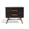 Homeroots Modern Dark Brown Recycled Pine Nightstand with Antique Fittings 473019 - alternate 5