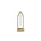 Homeroots 11" Gold Clear And Natural Metal Glass And Wood Test Tube Table Vase 488186 - alternate 3