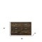 Homeroots 59" Dark Brown Solid and Manufactured Wood Six Drawer Double Dresser 490467 - alternate 3