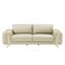 Homeroots 90" Beige Italian Leather Sofa With Gold Legs 491051 - alternate 1