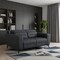 Homeroots 65in Gray And Black Italian Leather Power Reclining Loveseat 482203 - alternate 3
