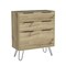 Homeroots 30" Brown and Black Three Drawer Dresser 478261 - alternate 6