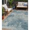 Homeroots 5' X 8' Teal Blue And Beige Abstract Washable Indoor Outdoor Area Rug 630898 - alternate 1