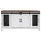 Homeroots 68" White Solid Wood Cabinet Enclosed Storage Distressed TV Stand 528704 - alternate 1