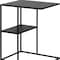 Homeroots 24" Black Steel End Table With Shelf 543836 - alternate 5