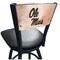 Holland Bar Stool Co 30" Blk Wrinkle Ole' Miss Swivel Bar Stool, Laser Engraved Back L03830BWMedMplAMssppUBlkVinyl - alternate 1