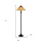 Homeroots 61" Bronze 2-Light Traditional Floor Lamp, Red and Ivory Abstract Tiffany Glass Empire Shade 526320 - alternate 3