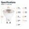 Euri Lighting PAR16 LED Bulbs, 7W, 500 lm, 50W Eq., 5000K, GU10, Dimmable, UL, 2PK EP16-7W5050eG-2 - alternate 4