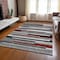 Homeroots 5' X 8' Gray Black And Red Striped Washable Indoor Outdoor Area Rug 613273 - alternate 4