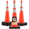 Xpose Safety 36 in Slim Line Orange Traffic Cone, PVC, 6 in & 4 in Reflective Collar, DOT Approved, 8 PK OTC36SL-64-8-X - alternate 1