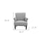 Homeroots 30" Light Gray and Brown Upholstered Arm Chair 526472 - alternate 5