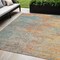 Homeroots 5' X 8' Teal Blue Abstract Washable Indoor Outdoor Area Rug 608832 - alternate 1