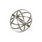 Homeroots 10" Silver Metal Hand Painted Decorative Orb Tabletop Sculpture 399655 - alternate 5