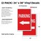 Signmission Parking With Arrow, Vinyl Decals Only 24 Inch x 36 Inch, Vinyl Decal, 2PK DSB-2436-2PACK-Parking With Arrow - alternate 2