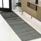 Jonathan Y Aarhus High-Low Minimalist Scandi Striped Black/White 2 ft. x 8 ft. Runner Rug SCN102F-28 - alternate 1