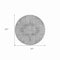 Homeroots 8' Silver Round Floral Medallion Washable Indoor Outdoor Area Rug 607940 - alternate 5