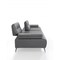 Homeroots 89" Light Gray Leather Convertible Sofa And Toss Pillows With Silver Legs 485604 - alternate 4