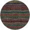 Homeroots 8' Black Green And Gold Round Striped Washable Indoor Outdoor Area Rug 588240 - alternate 4