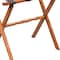 Homeroots Hotel Light Walnut Folding Luggage Rack With Four Straps 383074 - alternate 4