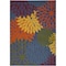 Homeroots 4' X 6' Blue Yellow and Green Indoor Outdoor Area Rug 527603 - alternate 1