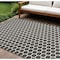 Homeroots 8' X 10' Black And Ivory Geometric Indoor Outdoor Area Rug 556310 - alternate 1