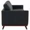 Leisuremod Chester Modern Leather Sofa with Birch Wood Base, Black CS83BL-L - alternate 7