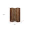 Homeroots 84" Brown Faux Leather Folding Four Panel Screen Room Divider 274739 - alternate 3