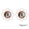 Uniquewise Pack of 2 Decorative 12.25-inch Flower Shape Rose Gold Metal Frame Mirror - Perfect for Living QI004581.2 - alternate 1
