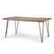 Homeroots 66" Natural and Black Solid Wood and Iron Dining Table 640716 - alternate 5
