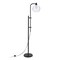 Homeroots 68" Black Adjustable Reading Floor Lamp With Clear Seeded Glass Globe Shade 523414 - alternate 6