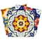 Homeroots 12" X 12" Blue And Yellow Mosaic Peel And Stick Removable Tiles 555956 - alternate 4