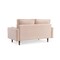 Homeroots 69" Beige Velvet Sofa And Toss Pillows With Dark Brown Legs 543709 - alternate 7